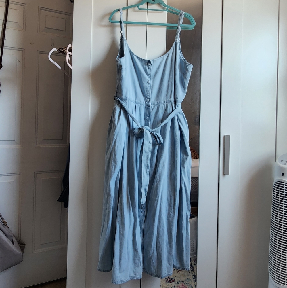 ASOS Denim Dress with Buttons and Pockets